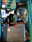 A quantity of assorted pre-owned hand and power tools to include Parkside impact driver and Klein to