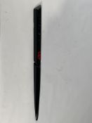 A gloss black left hand side strake assembly kit for a 2025 Aston Martin Vanquish Super GT V12.