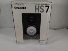 An as new Yamaha HS7 Powered Studio Monitor Speaker.