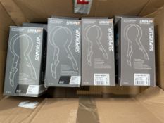 Twelve boxes of 25 Linian Superclips, 15-18mm and 20-22mm (6 of each).