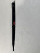 A gloss black left hand side strake assembly kit for a 2025 Aston Martin Vanquish Super GT V12.