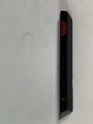 A gloss black left hand side strake assembly kit for a 2025 Aston Martin Vanquish Super GT V12.