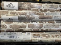 Twelve Battle of Style 38829-3 imitation brick wallpaper.