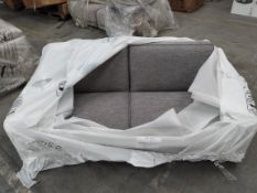 Natuzzi Two Seater Sofa, Tweed Grey (Ex-display model, parts may be missing).