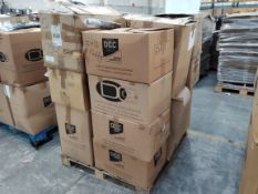 A pallet of assorted corporate stock including clothing, accessories and related.