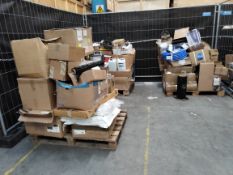 Three pallets of assorted industrial, commercial and related items.