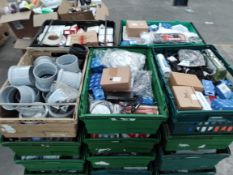 Twenty five crates of assorted industrial, commercial and related items.