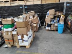Three pallets of assorted commercial, industrial and miscellaneous items.
