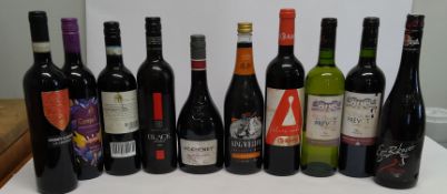 Ten assorted red/white wines to include Chateaux Du Clos Du Prevot 2022/2024 Bordeaux 2 x 750ml, Cam