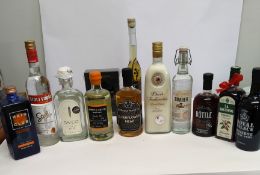 Eleven assorted spirits to include Stoli vodka 700ml, Haig Club Mediterranean Orange single grain Sc