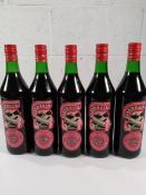Five Express Rosso Vermouth Veloce made in Italy 5 x 1L.