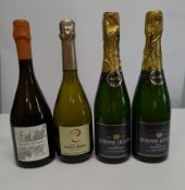 Two Etienne Leclair premier cru champagne 2 x 750ml, Cedric Morel champagne 750ml, Marie Courtin 201