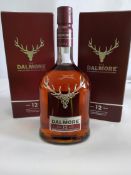 Two The Dalmore aged 12 years Highland single malt Scotch whisky 2 x 1L.