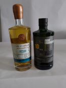 Port Charlotte Islay single malt 10yr Scotch whisky 700ml, Sons Of Scotland Speyside 10yr single mal