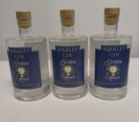 Three Berkley Golden Hour gin 3 x 700ml.