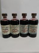 Four Misty Isle Honeyberry & Elderflower Liqueur 4 x 500ml (labels distressed).