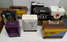 Seven assorted bag in a box wines to include Vipava Barbera Merlot 2 x 5L, Amigos De Pias 2 x 5L, Ca