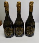 Three Severan Blanc De Blanc black label sparkling white wine 3 x 750ml (one label distressed).