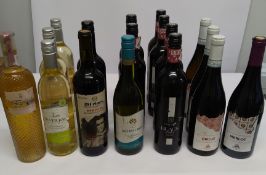 Seventeen assorted red/white wines, all labels and some bottles distressed but sealed to include McG