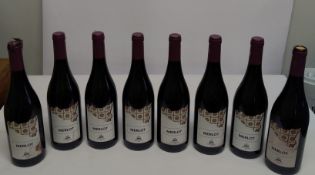Eight Lo Cricchio Vini Merlot red wines 8 x 750ml (two foil tops distressed and one label).