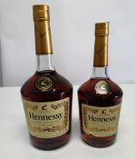 Two Hennessey very special cognac 1 x 1500ml, 1 x 1L.