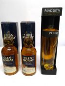 Two Glen Moray Speyside single malt Scotch whisky our classic smooth & balanced 2 x 700ml, Penderyn