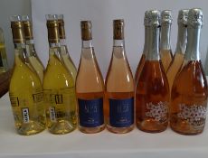 Four Habla de ti Sauvignon Blanc 2024 white wine 4 x 750ml, six Kariasa extra dry spumante rose 6 x