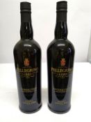 Two Cantine Pellegrino Vino Marsala Vergine reserva Annata 2000 dry red wine 2 x 750ml.