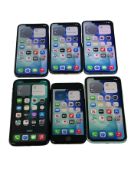 Assorted pre-owned Apple iPhones (iCloud locked unlocked. Sold as is).