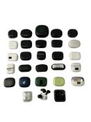 Assorted wireless earphones & cases including Nothing, JBL, Soundcore.