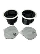 As new pair of Bose FreeSpace FS2C In-Ceiling Loudspeakers in White (P/N: 84115-4041) (Damage to box