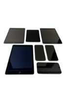 Assorted pre-owned Apple iPads & iPhones (iCloud account locked. Sold as is, for parts only).