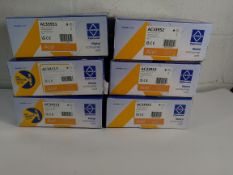 Six as new assorted Lewden consumer units 100A main switch 6 8 9 10 outgoing ways.