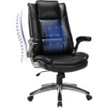 A COLAMY 6686 Office Chair, ergonomic computer desk chair, black (stock image).