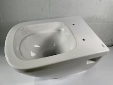 An as new Grohe Euro 39538 rimless wall hung toilet (basin only).