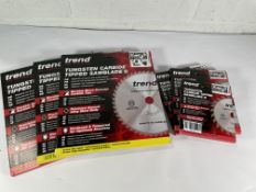 Six as new Trend Tungsten Carbide Tipped Sawblades in various sizes and abrasion.