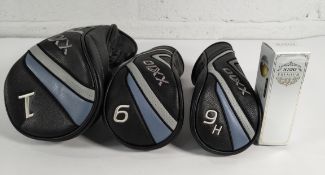 Six as new XX10 R/H golf clubs - sizes 1, 9, H6, 5, 7, 9 with 3 pack of XX10 premium golf balls.