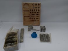 As new Blue Fox Tools 56-piece doming block and punch set (slight damage to inner boxes).
