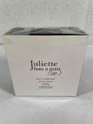 A boxed as new Juliette has a gun Not a Perfume eau de parfum for women, 100ml.