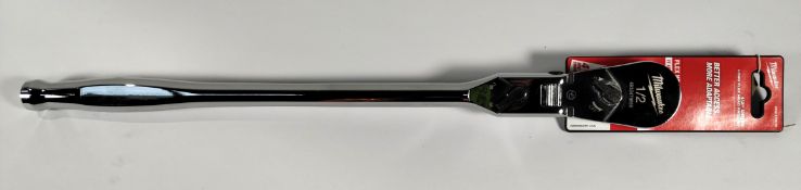 An as new Milwaukee flex head long ratchet 1/2