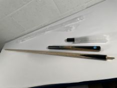 An as new Pegasus 3/4 jointed ash snooker cue.