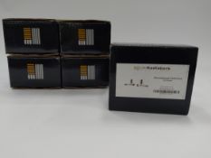 Five as new UKRadiators round chrome radiator valves corner polished 15mm. Two per box.