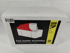 An Aspen hot water economy tank pump, box open (FP2092/2).