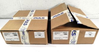 Two Wiferion etaLINK 3000 MCs wireless 3 kW inductive fast-charging system, designed for industrial