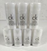 Seven as new Calvin Klein CK One deodorant sticks 75g, sealed.