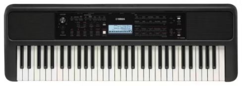 An as new Yamaha PSR-E383 digital keyboard, sealed box (stock image).