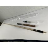 An as new Pegasus 3/4 jointed ash snooker cue.