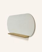 A boxed as new Hannun Mairu Mirror H4MAI55150, olive (stock image).