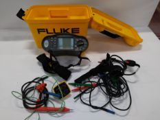 A pre-owned Fluke 1664FC multifunction installation tester (unit and case only).