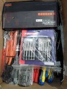 A quantity of as new and pre-owned tools to include Presch, Milwuakee, Duratool, CK, Falcom and Test